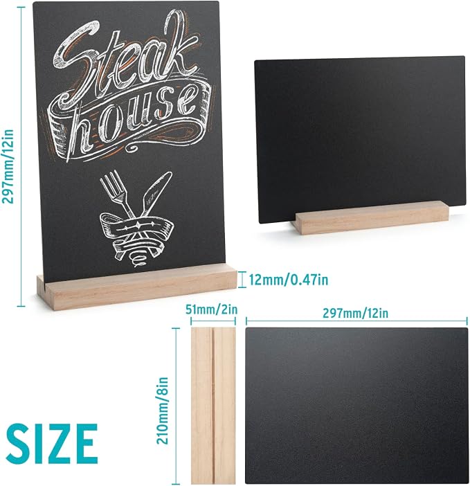 ONUPGO 3 Pack Tabletop Chalkboard - Image 3