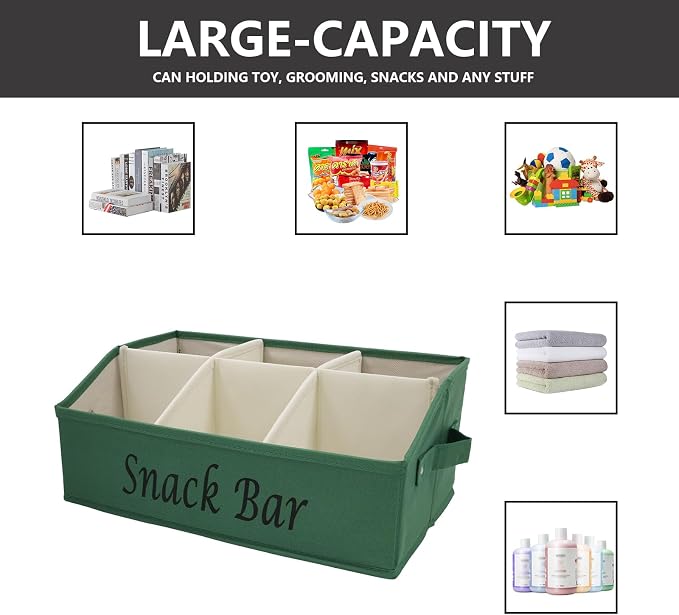 Snack Organizer for Countertop, Fabric Snack Bar Station - Image 6
