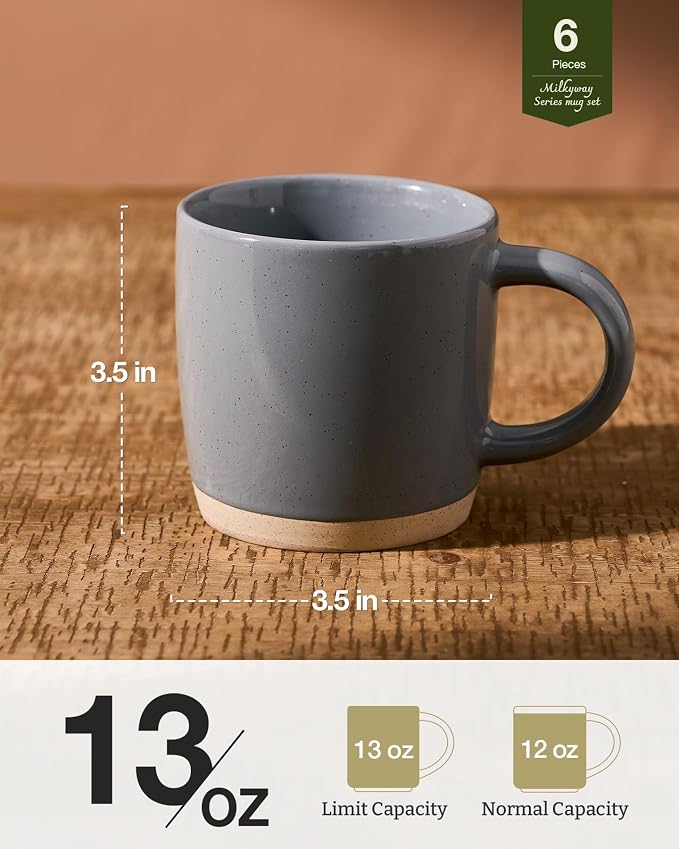 famiware Coffee Mugs for 6, 13 oz Mug Set, Dringking Cup - Image 5