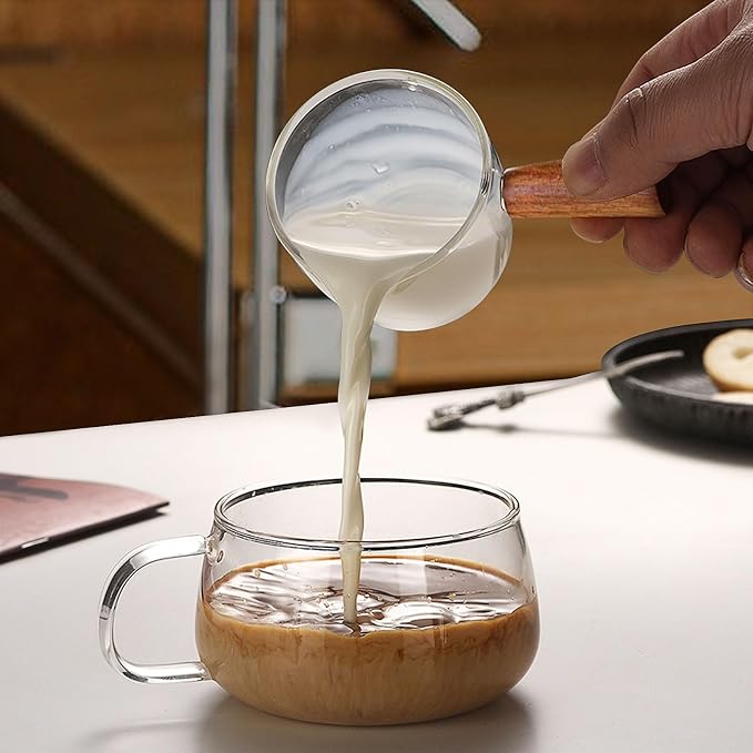 Espresso Cups with Handle 100ml Expresso Shots Glass Cup with Spout and Scale - Image 6