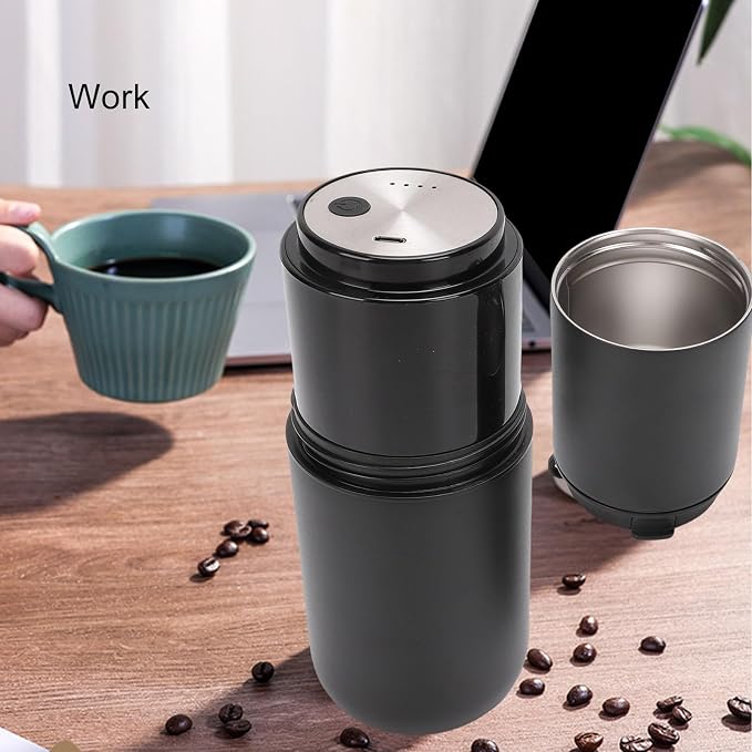 banapoy Portable Coffee Maker Machine, 350ml Travel All in One Coffee Bean - Image 2