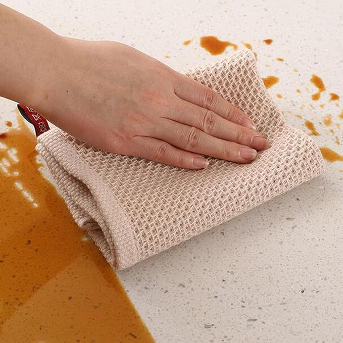 Glasses Cleaning Cloth, Washable Waffle Weave 134X134 Dish Rags - Image 4