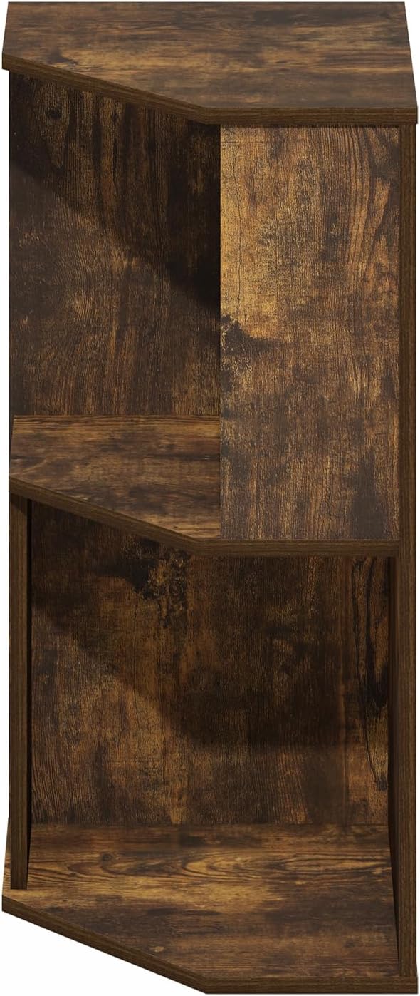 Furinno ECON Corner Shelf, 2-Tier Corner Book Shelf, Standing Storage Shelves - Image 6