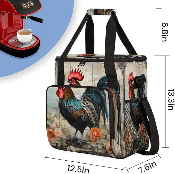 Rustic Chicken Rooster Coffee Machine Bag Compatible - Image 2