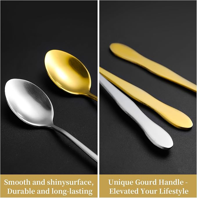 10 Inch Long Stainless Steel Bar Spoons, Cocktail Coffee Iced Tea, 4 Pack | - Image 4