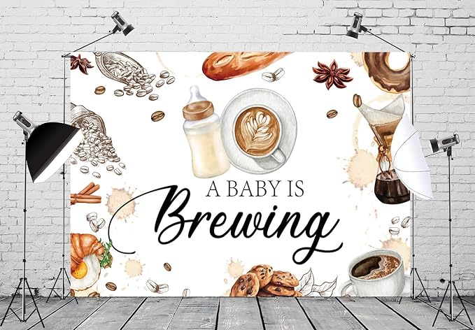 5x3ft Baby Shower Backdrop, Coffee Baby Shower Party Photography Background - Image 5