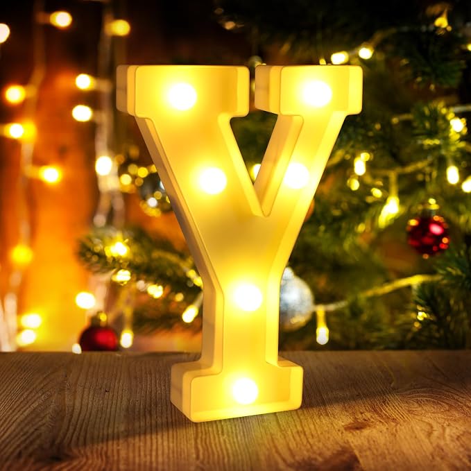 Light Up Letter Y, LED Sign Marquee Letters 26 Alphabet by funsky