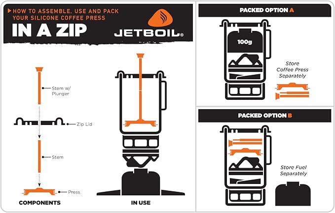 Jetboil Silicone French Press Coffee Maker Camping Stoves - Image 8
