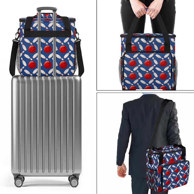 Bowling Ball Coffee Maker Travel Bag, Bowling Ball Large Carrying Storage Case - Image 7