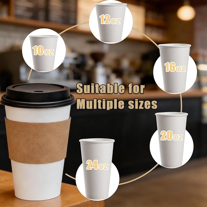 200 Pack Coffee Cup Sleeves, coffee sleeves, Coffee Sleeves Disposable - Image 3