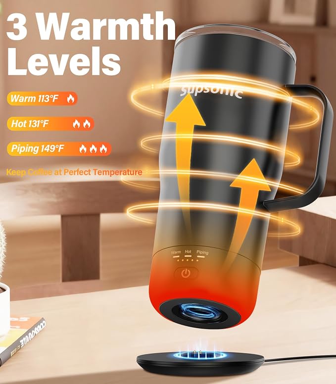 Supsonic - Smart Heated Coffee Mug, 20oz Rechargeable Self Heating Mug - Image 2