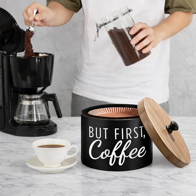 Coffee Filter Holder with Solid Wood Lid - Image 7