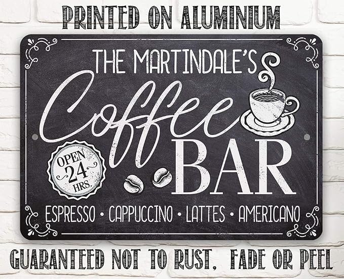 Personalized - Coffee Bar - Great Coffee Shop Accessories, Farmhouse Kitchen - Image 8
