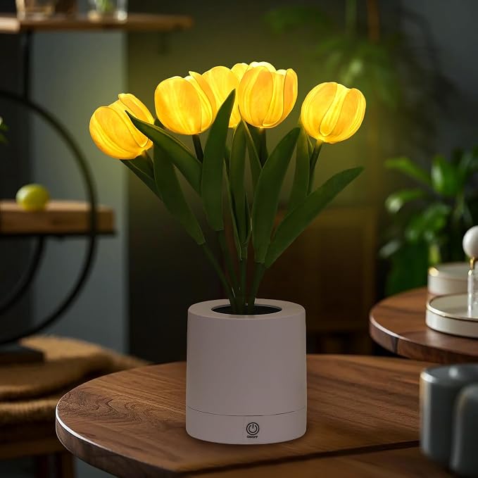 WSYEAR Flower Table Lamp Tulip Desk LED Night Light - Image 6