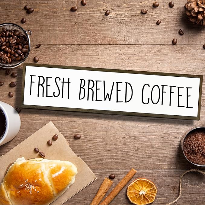 Coffee Wood Sign for Coffees Bar, Farmhouse Desk Signs, Rustic Cafe Decor - Image 4