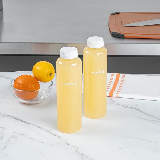 Restaurantware Label Tek 1.9 x 1 Inch Grapefruit Juice Bottle Labels 100 - Image 4