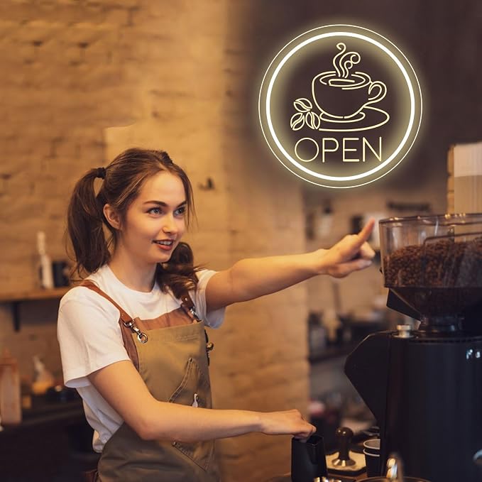 Coffee Open Neon Sign Business Open Lights - Image 4
