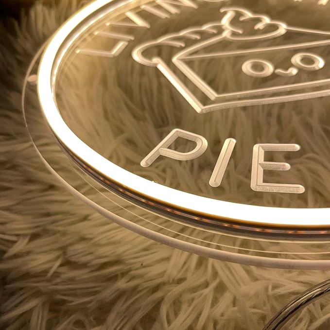 Living The Pie Life Neon Sign for Wall Decor Dimmable LED Neon Light Pie Cake - Image 6