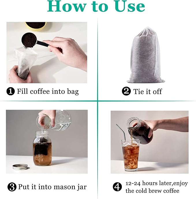 Yzurbu 100pcs Cold Brew Coffee Bags - Image 2