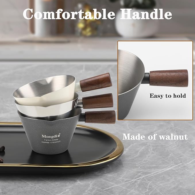 Mongdio Espresso Measuring Cup, Stainless Steel Espresso Shot Cups - Image 7