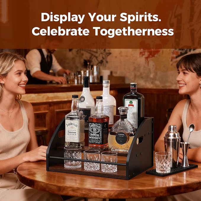 Liquor Bottle Display Shelf, Coffee Syrup Rack Organizer - Image 8