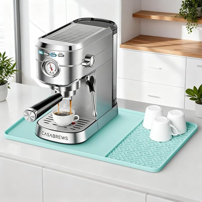 Silicone Coffee Mat with Raised Edges 19" x 12" – Waterproof Countertop Mat - Image 9