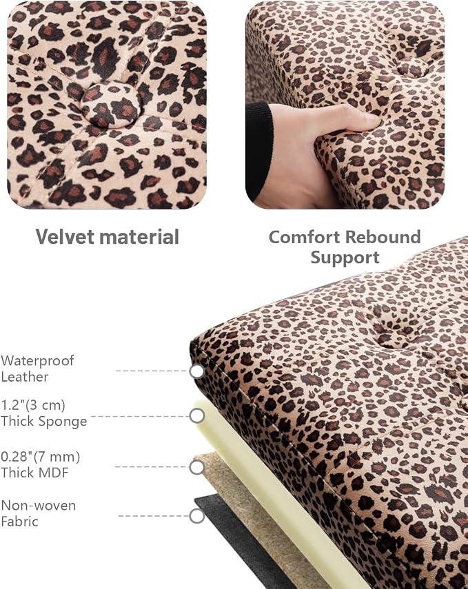 AmasSmile Footrest Ottoman Bench - Image 5