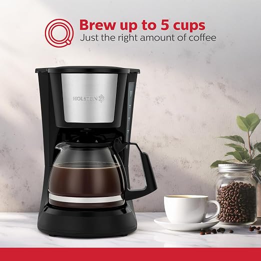 Holstein Housewares 5 Cup Drip Coffee Maker – Compact and User-Friendly - Image 2