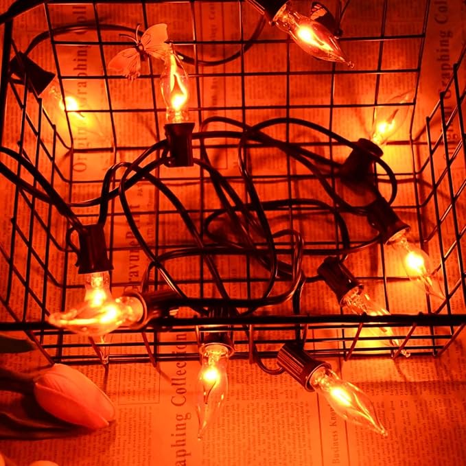 Halloween Lights 27.8 FT Flickering Flame String Lights - Image 8