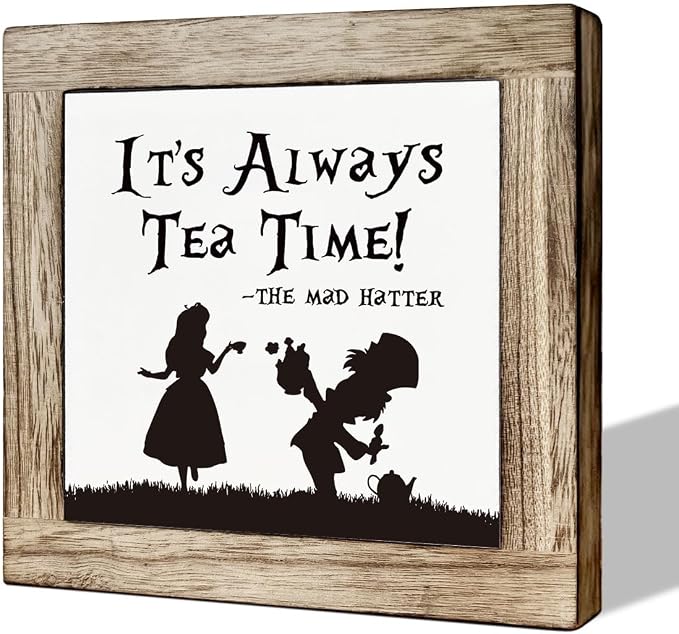 Wooden Box Signs for Home Decor, Farmhouse Wood Sign, Decorative Wooden Table by MLTEye