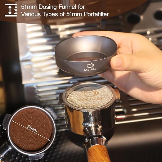 MEION Dosing Funnel, Magnetic Espresso Dosing Funnel Coffee Funnel, Espresso - Image 6
