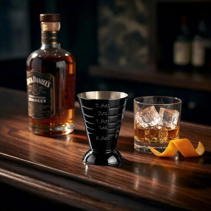 Homestia Black Multi Unit Measuring Cup, Stainless Steel Bar Jigger - Image 8