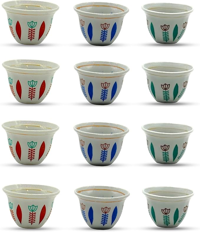 Generic Premium Porcelain Arabic Turkish Greek Coffee Cup Set 1.5 oz - by Unknown