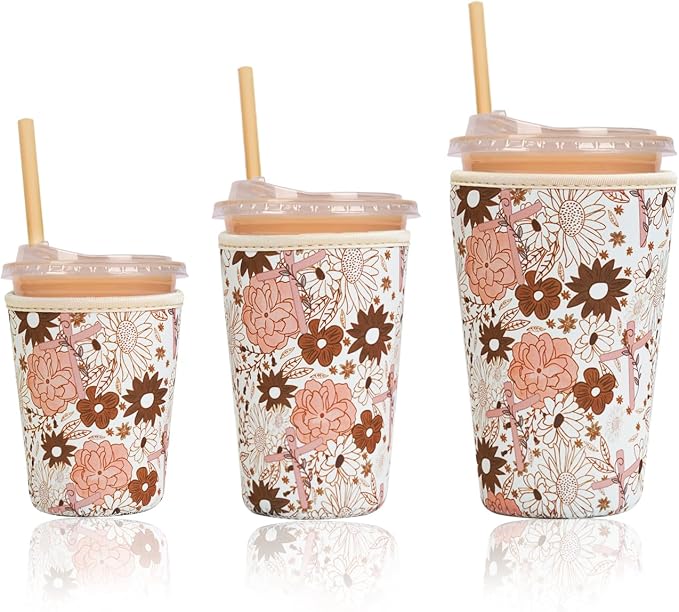 Reusable Insulated Sleeve for Iced Coffee Cup, Beverage Holder for Iced Coffee by Unknown