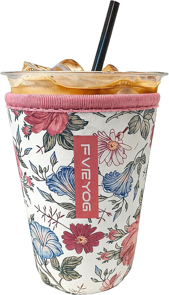 Reusable Insulated Neoprene Iced Coffee Sleeves by Fvryog