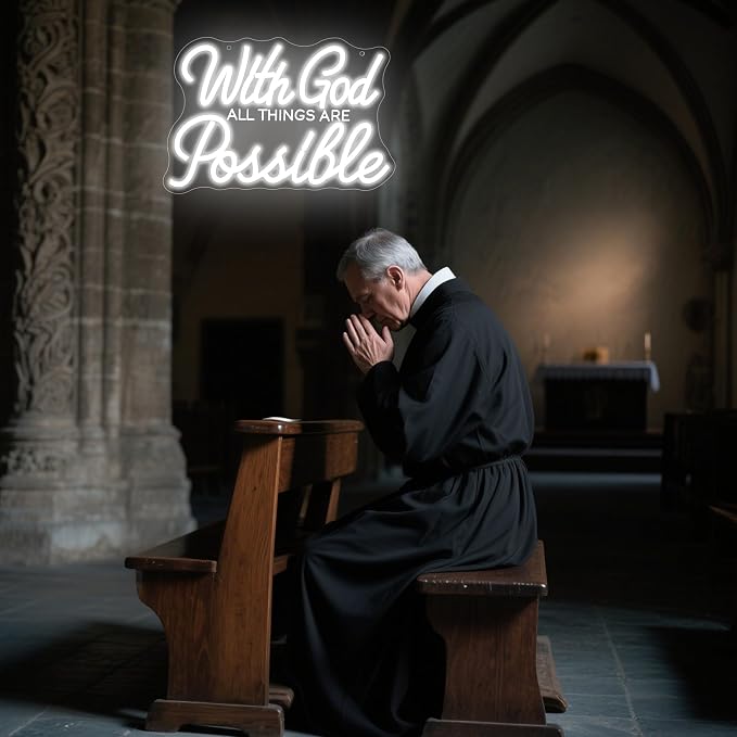 With God All Things Are Possible Neon Sign - Image 6
