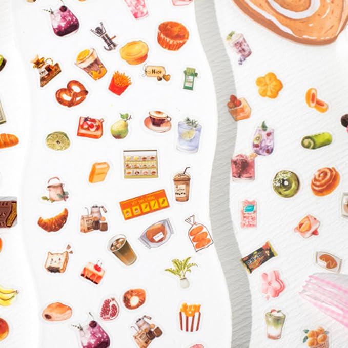 1000 Pcs Small Kawaii Dessert Stickers – 2x3cm Cute Mini Waterproof Vinyl - Image 2