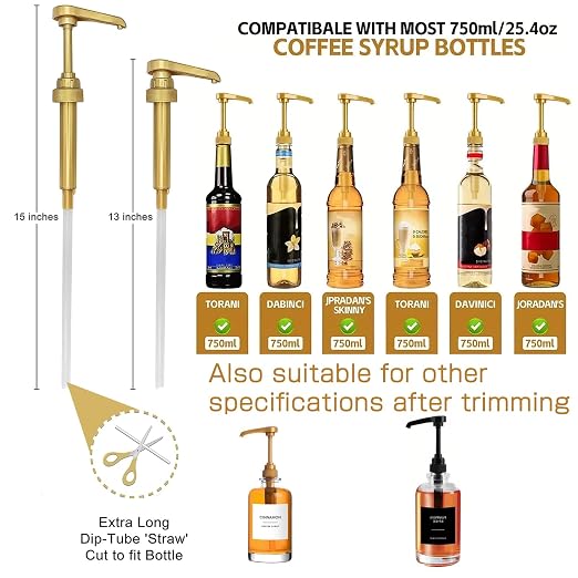 3Pack Coffee Syrup Pump, Compatible - Image 3