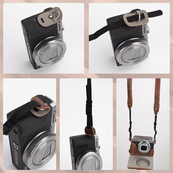 Rieibi G7 X G7X II G7X III Case, Vintage Leather Camera Case - Image 5