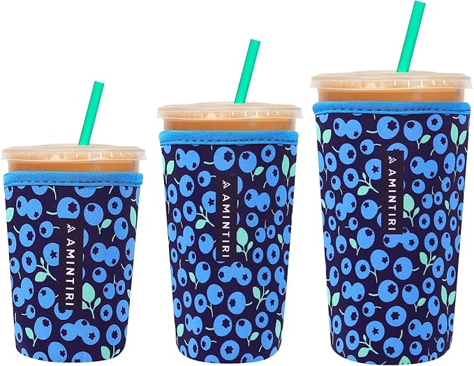 3 Pack Reusable Sleeve for Iced Coffee Cup, Coffee Neoprene Sleeve for Iced&Hot by Unknown