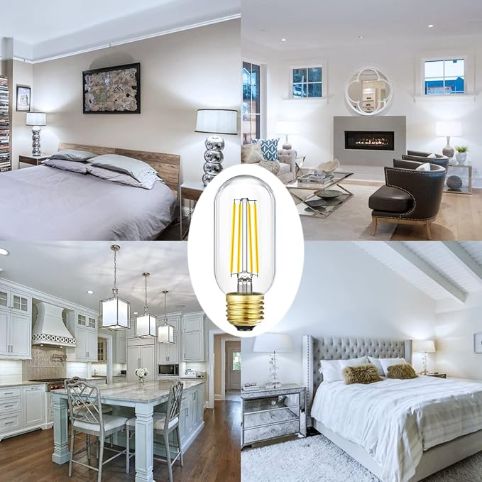 LEOOLS E26 Edison Bulb 8W Equivalent E26 LED Bulb 100 Watt Dimmable Daylight - Image 7