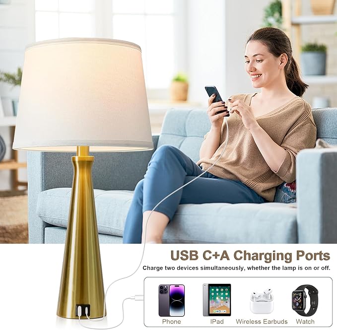 Seealle Modern Table Lamps Set of 2 - Image 3