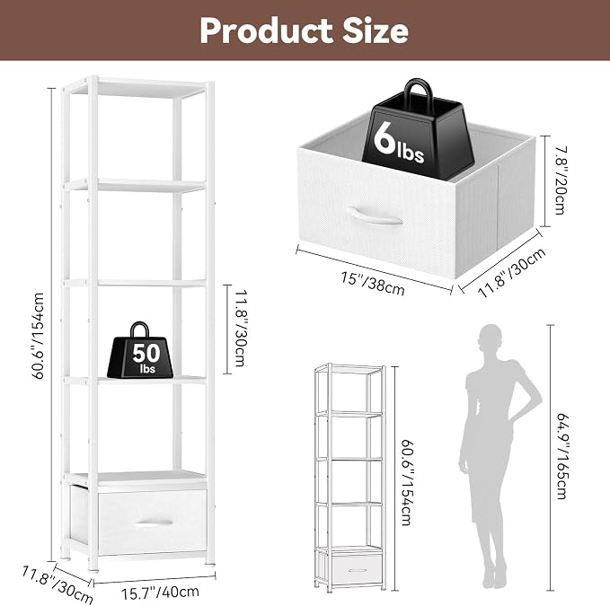 Housolution 6 Tier Bookshelf - Image 2