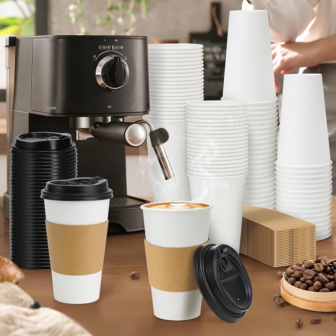 Lamosi 500 Pack 16 oz Disposable Coffee Cups - Image 4