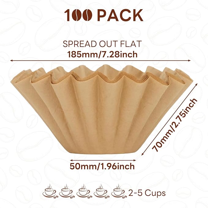 5 Cup Coffee Filter, Disposable Paper Coffee Filters - Image 2