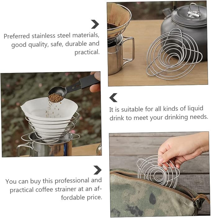 TEHAUX Stainless Steel Manual Coffee Filter Funnel - Image 5