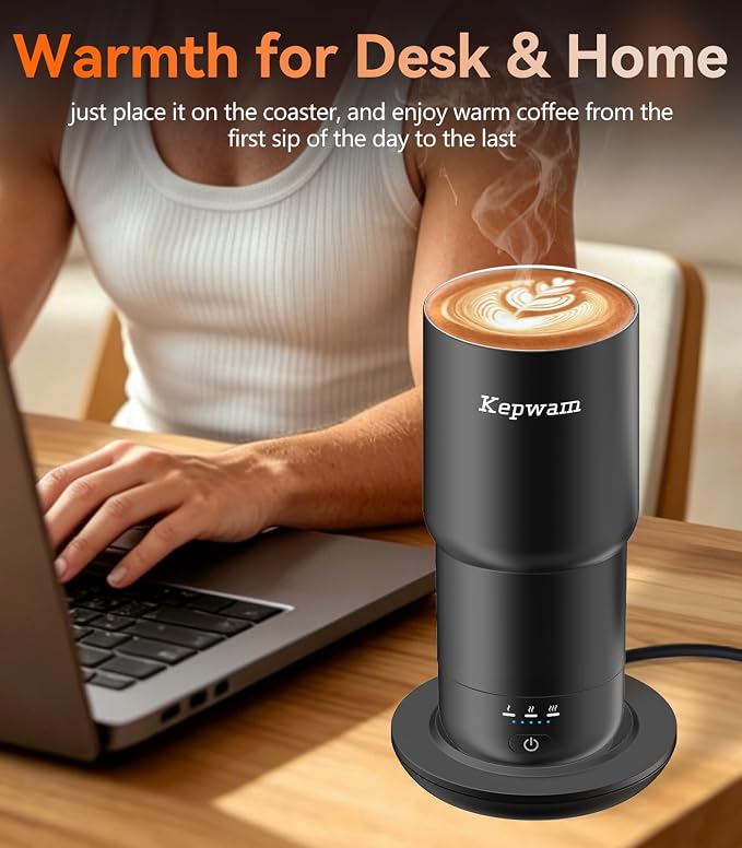 Kepwam Heated Coffee Mug Rechargeable T3, 20oz Self-Heating Travel Mug - Image 4