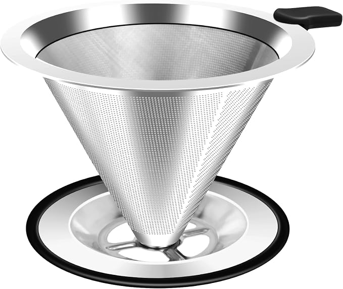 Pour Over Coffee Dripper, Stainless Steel Coffee Filter, Paperless Reusable by Unknown