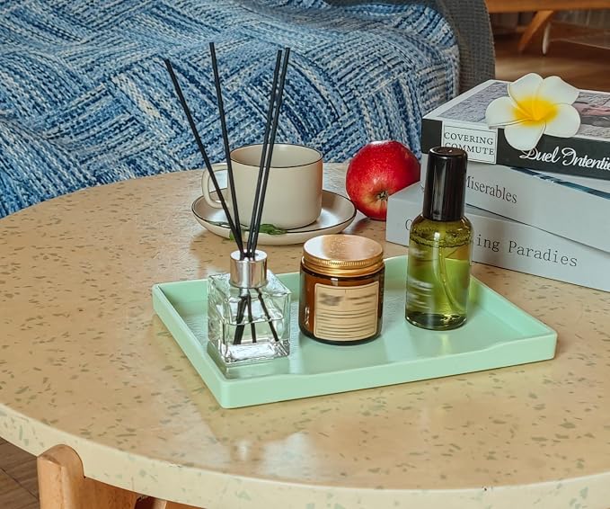 Green Small Serving Tray, Countertop Organizer | - Image 5