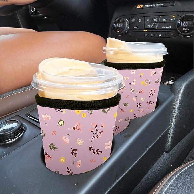 Reusable Insulated Neoprene Iced Coffee Cup Sleeve, Durable Drink Sleeve - Image 4